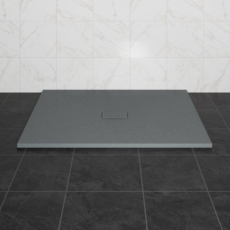 NRG 1200 x 1000mm SMC Anthracite Rectangle Slate Effect Bathroom Shower Tray