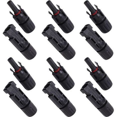 Connecteur de Cellule Solaire, 12 Pcs. Connecteur de CâBle éTanche Industriel pour Panneaux Solaires (1000V-30A),A (1/5)