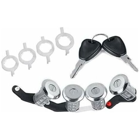 Ensemble de 4 cylindres de porte de serrure 7701470952 pour Renault Master pour Opel Movano pour Nissan 1998-2009 gauche + droite Verrouille de Porte Ensemble (1/4)