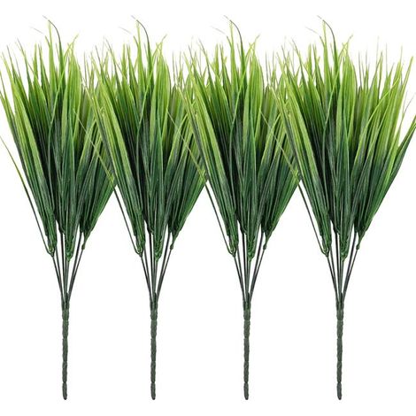 4pcs Artificial Wheat Grass Plants, Non-Fading Outdoor Plastic Plants for Garden & Home (1/5)