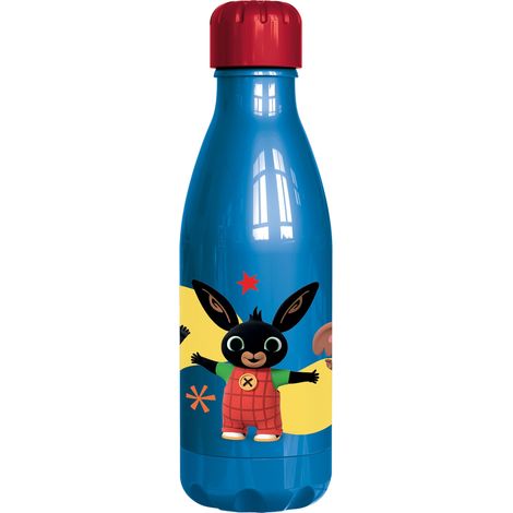 Borraccia Originale Bing in plastica riutilizzabile per bambini con da 560 ML senza BPA e con tappo a vite anti fuoriuscite e schizzi.