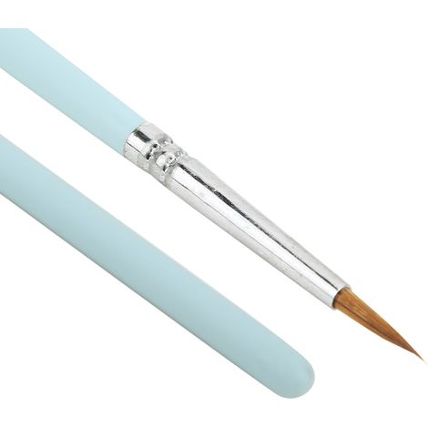 Deux pinceaux aquarelle, pinceaux en nylon à manche en bois et poils de loup, outils de peinture, matériel d'art (1/5)