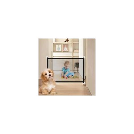 Barrière de Sécurité pour Bébés et Chiens 110 72CM. Barriere Chien sans Percage. Barrière Sécurité Enfant. Barrière D’Escalier et de Portes. Barrière pour Chien/Bébés pour Escaliers. Couloirs (1/5)