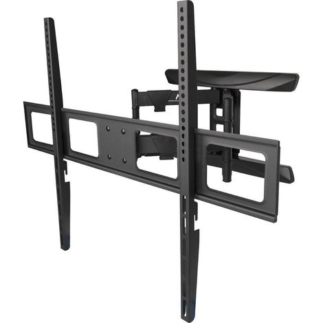 Soporte para TV Maclean MC-423, VESA máximo 800x600, 43-100", 80 kg, ajuste de ángulo vertical y horizontal, perfil de 50-500 mm, negro (1/5)