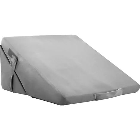 Cuscino a cuneo per letto, supporto ortopedico regolabile, imbottitura in schiuma, grigio chiaro (1/2)