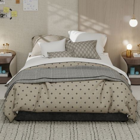 Cadre de lit de style moderne et épuré,  tissu velours hollandais, avec vérin à gaz, mobilier de chambre moderne, tête de lit et matelas non inclus. (1/5)
