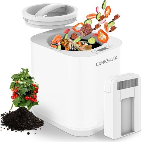 4L Composteur électrique de cuisine Conteneur à compost électrique Transformez les déchets alimentaires en compost naturel, Composteur rapide Machine à composteur intelligent (1/5)