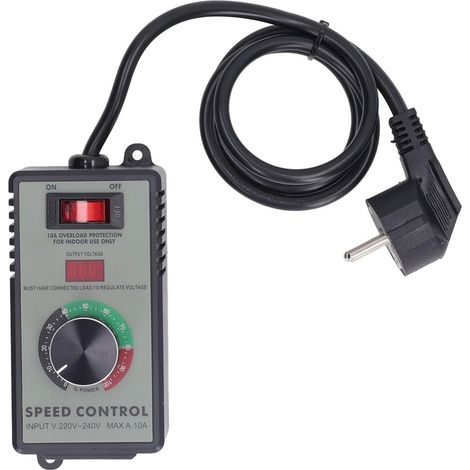 Variateur de Vitesse pour Moteur 220V AC 4000W 10A Régulateur de Tension électronique 220-240V à 0-220V Rhéostat Contrôleur de Vitesse Variable Régulation de Vitesse (1/5)
