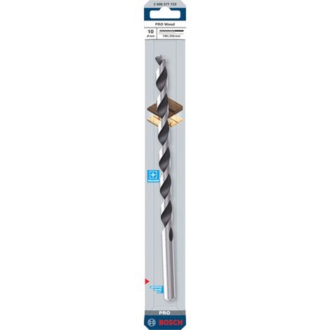 Bosch PRO Holzspiralbohrer Wood, 10x190x250 mm