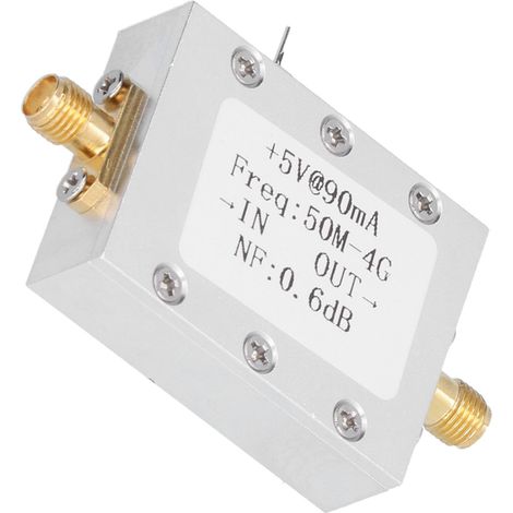 Breitbandverstärker mit extrem niedrigem Rauschen, Signalverstärker aus Aluminiumlegierung (LNA 0,05–4 GHz) (1/5)