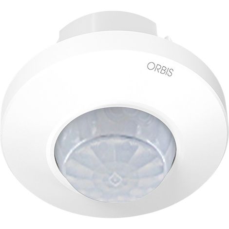 ORBIS Zeitschalttechnik OB137840 Decke, Aufputz, Aufbau PIR-Bewegungsmelder 360 ° Weiß IP40