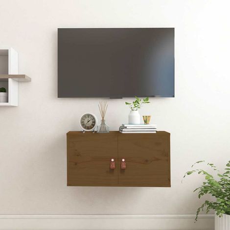 vidaXL Armario de pared madera maciza de pino marrón miel 60x30x30 cm (1/5)