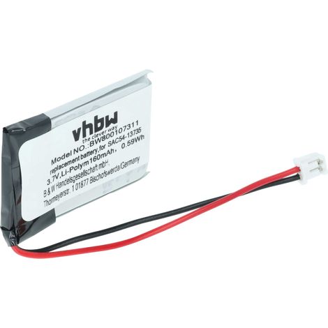 vhbw 1x Batterie compatible avec SportDog SD-875, SD-875E, SD-825E receiver, SD-825X collier de dressage (160mAh, 3,7V, Li-polymère)
