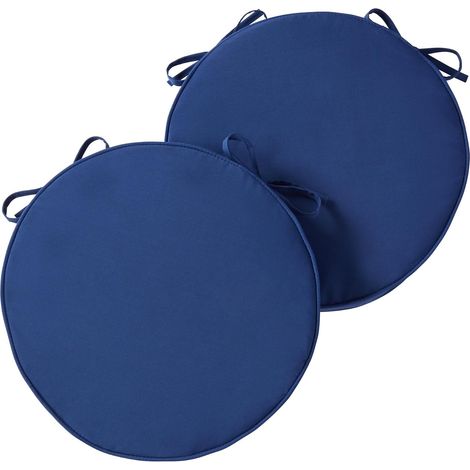 Lot de 4 Coussins Ronds Galette de Chaise 38 cm - Polyester Doux - Forte Élasticité - Non Déformable - Confort Optimal (1/5)