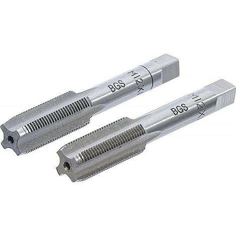 Taraud M12 x 1 00 mm - Acier À Outils GCr15 - Ébaucheur Et Finisseur - Pour Filetage Précis - Lot De 2