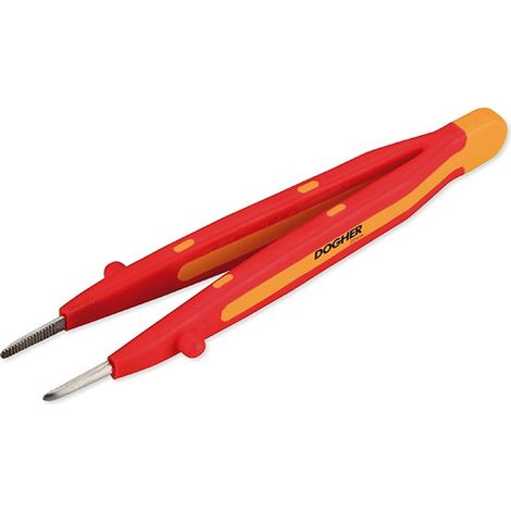 Isolierte Pinzette mit geraden Spitzen, 145 mm  DOGHER 296-025