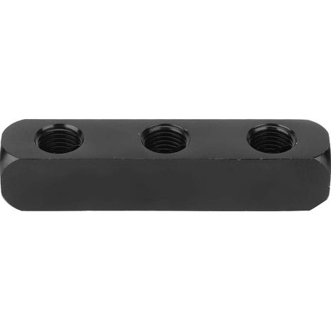 Bloc collecteur en ligne 1/4" pour tuyau d'air en aluminium, raccord pneumatique acier inoxydable 304 - Versions 3 et 4 voies, compatible compresseur d'air (1/5)
