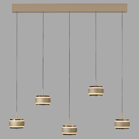 Lampe suspendue de table de salle à manger 5L Pure Falling Rings Bronce - 2504-97