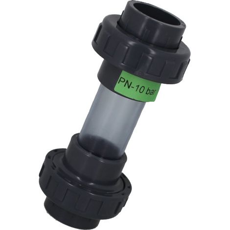 Raccords piscine - Indicateur de flux double union à coller FF Ø50 de Codital