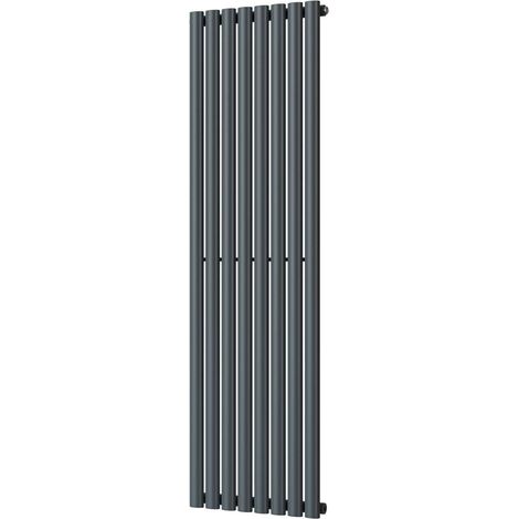 Omeara - Anthracite Designer Radiator H1600mm x W464mm Single Panel - Feet Included (1/4)