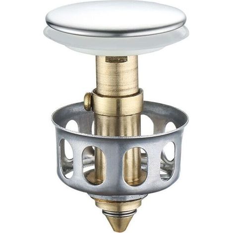 2 Pièces Filtre Universel pour Lavabo,Bassin à Noyau de Rebond en Acier Inoxydable, Filtre D'évier pour Lavabo, Bouchon de Vidange avec Crépine avec Panier, pour Salle de Bain de Cuisine, 35 mm (1/5)