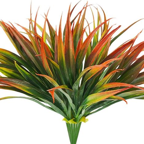 Herbe Artificielle - 14 Feuilles - Pour Couronne De Noël Décoration Intérieure Extérieure Jardin Arche De Mariage Scrapbooking - 1 Pièce (1/5)