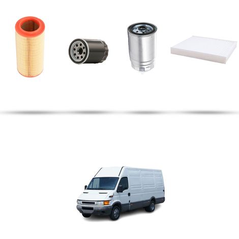 Kit tagliando 4 filtri compatibile con Iveco daily III 29-10 2.3 Turbo diesel 70kw dal 2002 (1/5)