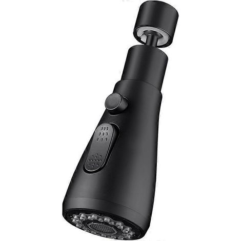 Douchette de robinet de cuisine noire, buse à 3 modes pour robinet de cuisine, douchette de cuisine, robinets de cuisine avec douchette. (1/5)