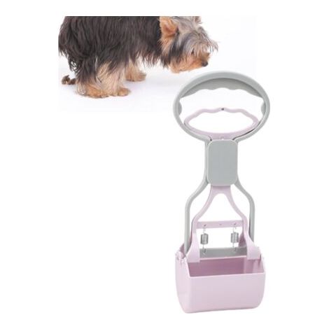 QORVA-Ramasseur de crottes de chien pour cour, ramasse-crottes d'animaux - Pelle à crottes en ABS robuste ramasseur de merde à poignée chargée pour ramas