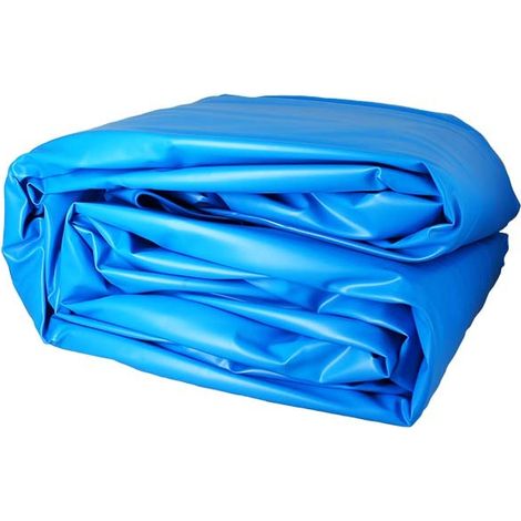 GRE – Liner piscine uni bleu 550 cm x 120 cm – Épaisseur 40/100 – Pour rail d'accroche – PVC résistant