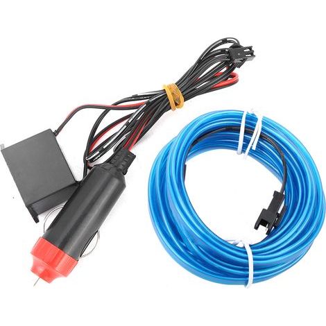 Dekorativer Lichtstreifen für Autos, Innenraumbeleuchtung, EL-LED, kaltweißes Licht, Umbauteile, 4 Meter, blau (1/5)
