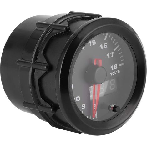 Voltmètre de Voiture, Voltmètre Numérique de Voiture 52 Mm 7 Couleurs LED Voltimetro Numérique Universel avec Câble de Connexion pour Voiture de Course 12 V (1/5)
