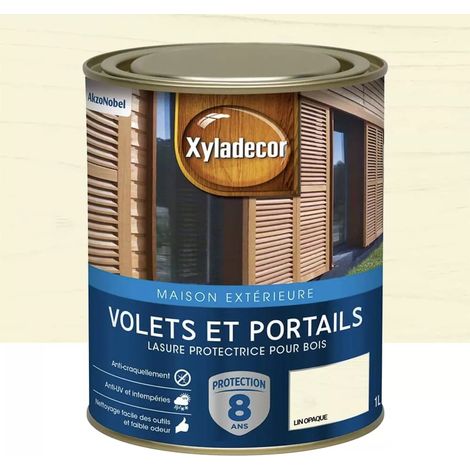 Lasure Xyladécor Volets & Portails 8ans Lin opaque 1 L (1/3)