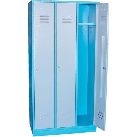 Güde Spind Garderobenschrank Umkleideschrank Kleiderspind Metallspind 3-türig