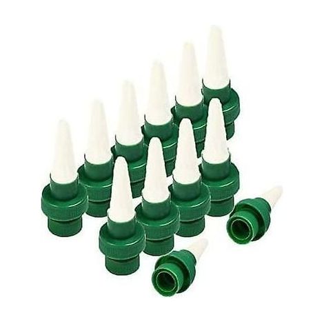 Arrosage automatique pour plantes en céramique avec pics d'arrosage automatique pour fleurs et goutte-à-goutte, système d'arrosage pour intérieur et extérieur Lot de 12 (1/5)