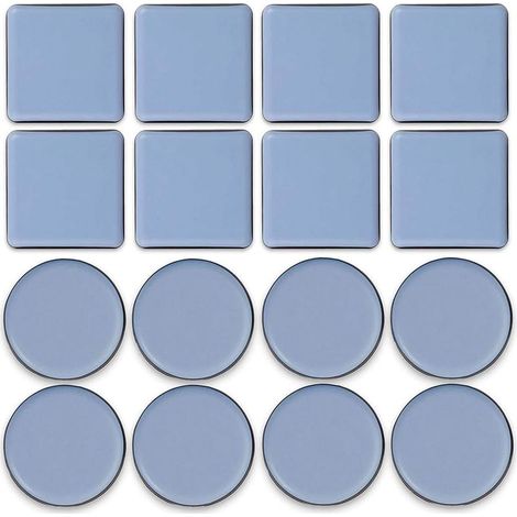 16 pièces Patins en Téflon Adhésifs Patin Glisseur en Teflon Patins en Téflon pour Meubles Patins Autocollants en Téflon Patins de Meubles Ronds pour Chaises et Fauteuils (A)-Fei Yu (1/5)