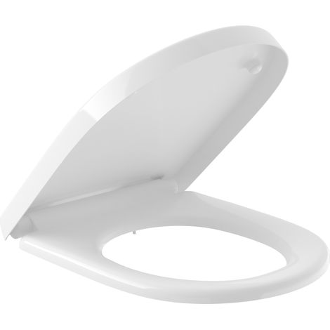 Villeroy & Boch O.novo Abattant WC Fermeture amortie. Siège Amovible Thermodurcissable. Forme D. Blanc Alpin Brillant