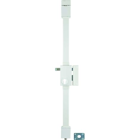THIRARD - Boitier de serrure en applique Targa à tirage pour porte d'entrée, droite, 3 pts, axe 45mm, blanc - THIRARD