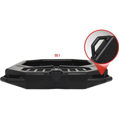 Kstools – Bac de récupération extra plat 55 litres – 4 poignées – Pour huile, essence, antigel – Résistant aux chocs et produits chimiques – 1030x724 mm