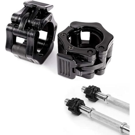 Pinces à Ressort pour Haltères - 2 Pièces - Acier - Sécurité Maximale - Musculation et Fitness - 25 mm (1/5)