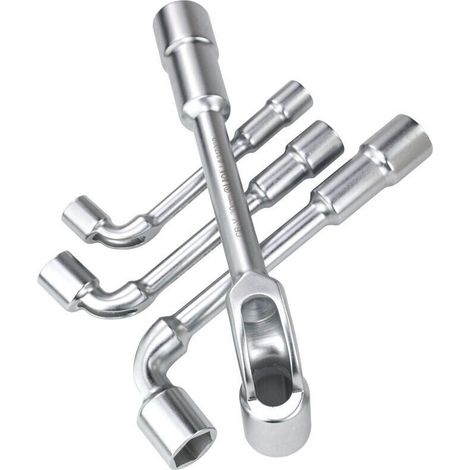 4pcs Clé à douille en L avec tête coudée en forme de 7 pour la réparation de pipes et les travaux mécaniques,6-9mm (1/4)