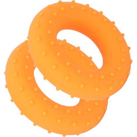 2 Pièces Bague de Renforcement Doigt en Silicone, Exercice Prise Main 50lb Orange, Accessoire Fitness et Musculation (1/5)