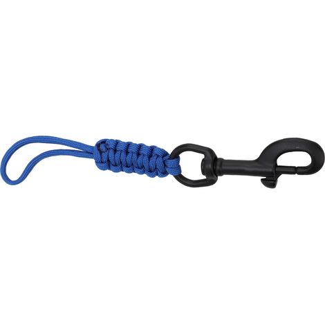 Longe de plongée en acier inoxydable professionnelle, tissée à la main, empêchant la perte, avec mousqueton à ressort pour gilet stabilisateur, bleu royal (1/5)