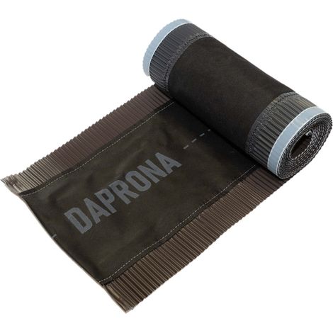 DAPRONA Firstband Alu 5m, Firstrolle, Gratband, Rollfirst, Dachabdichtung, Dachbelüftungsband - Braun, 1 Rolle - 390mm