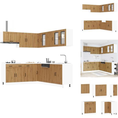 Ensemble d'armoires de cuisine 11 pcs Lucca bois d'ingénierie - Ensemble D'armoires De Cuisine - Ensemble D'armoires De Cuisine - Ensemble D'armoires - Armoire De Cuisine (1/5)