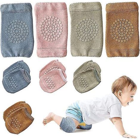 genouillere Bebe 4 Paires Protege Genoux Enfant Antidrapant Protege Genoux Bebe Coton Unisexe Genouillres Protection Pour Bb Aide La Rampe Antidr (1/5)
