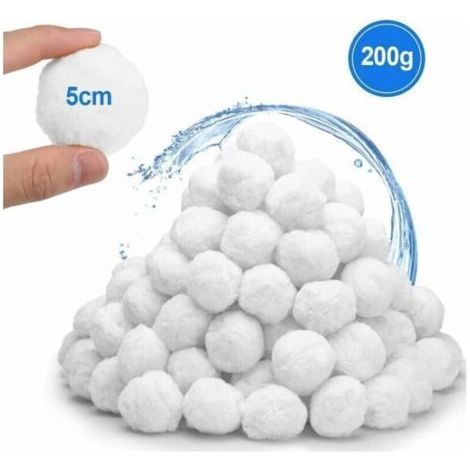 Wiederverwendbare Poolfilterbälle – 200 g entsprechen 20 kg Sand – 100 % Polyester – Schnelle und effiziente Filtration (1/5)