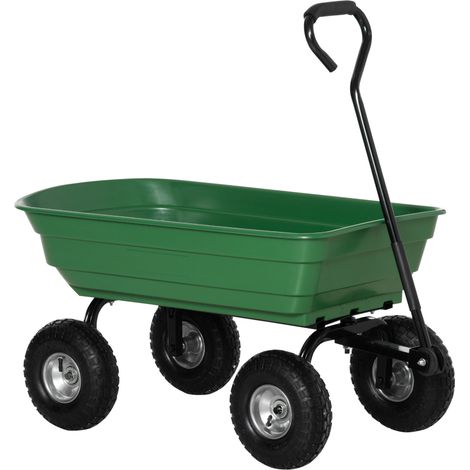 Outsunny Carrello da Giardino con Struttura in Acciaio e Pneumatici (1/5)