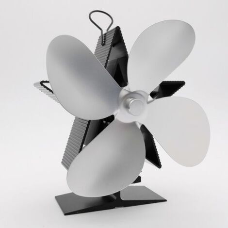 Ventilateur Poele à Bois 4 Pales Avec Thermomètre - Ventilateur Cheminée Alimenté à la Chaleur Ventilateur Silencieux avec Protection Contre le Surchauffe pour Poêle à Bois Cheminée Gaz Bûche Poêle à (1/5)