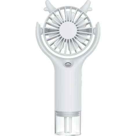 Ventilateur + brumisateur 2-en-1 – Rafraîchit et humidifie l’air – 3 vitesses – Batterie intégrée – Portable et léger – Idéal camping, voyage, bureau, extérieur (1/4)